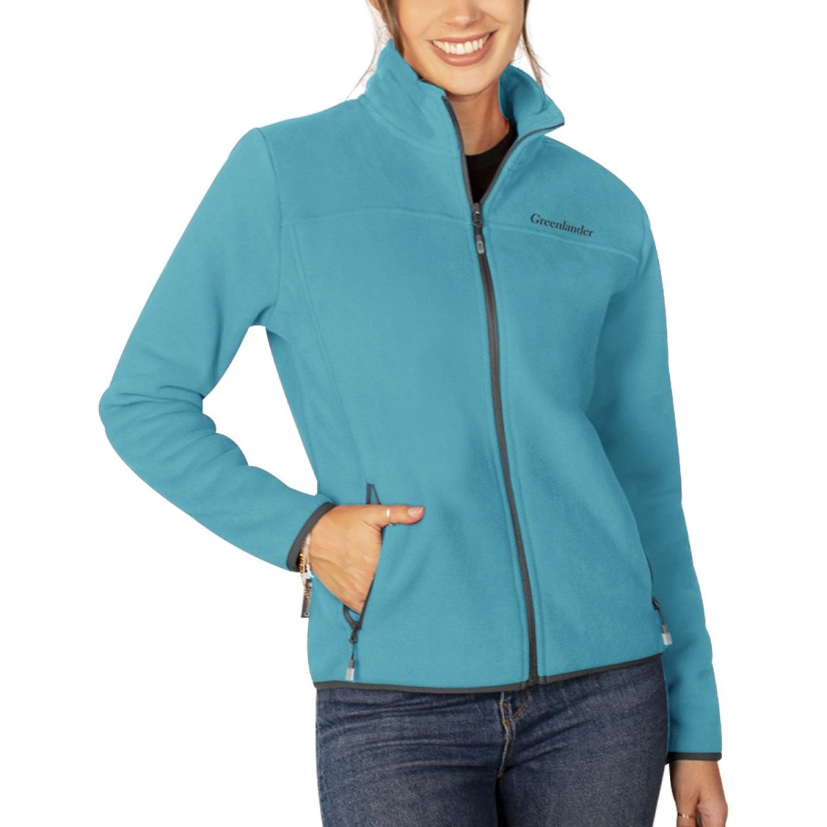 Chamarra fleece para mujer con cuello alto y bolsillos Greenlander - Greenlander