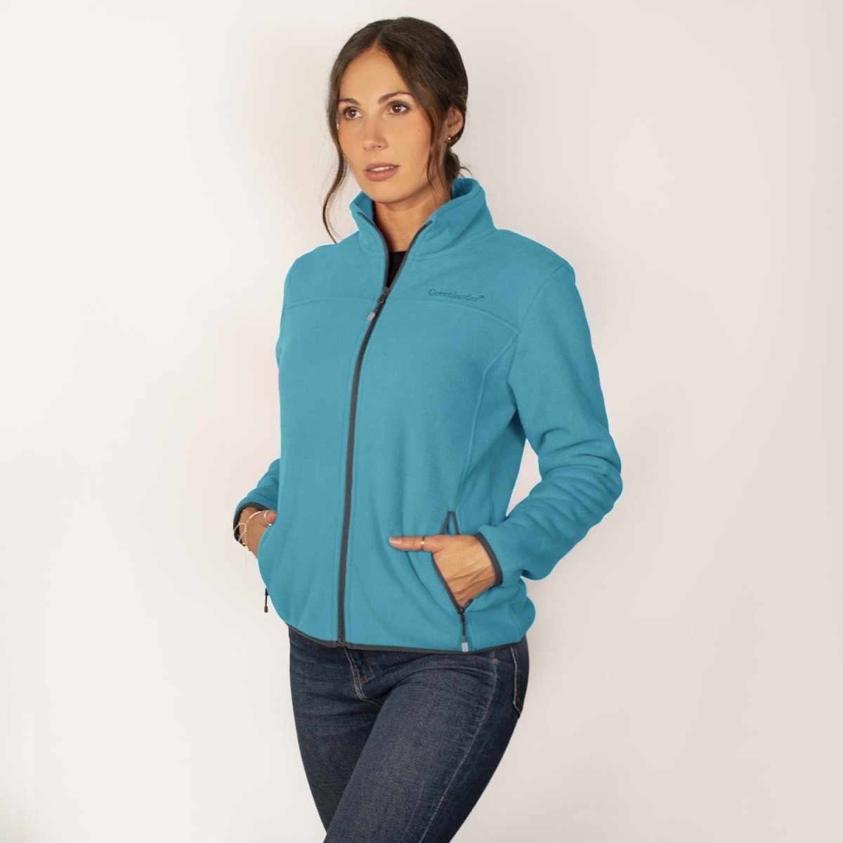 Chamarra fleece para mujer con cuello alto y bolsillos Greenlander - Greenlander