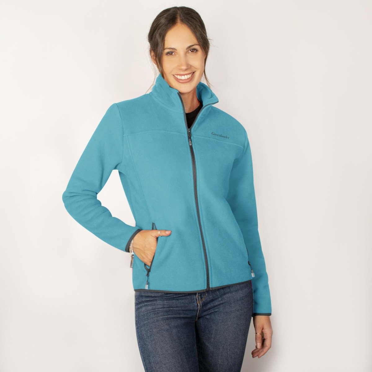 Chamarra fleece para mujer con cuello alto y bolsillos Greenlander - Greenlander