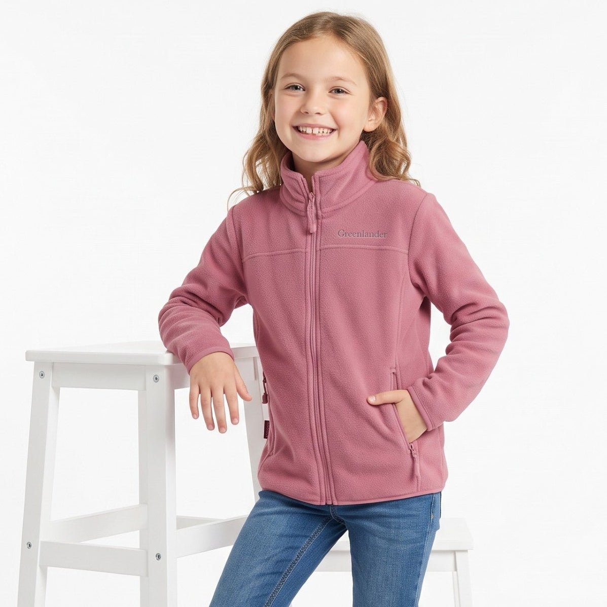 Chamarra Fleece para Niña con Cierre y Cuello Alto | Greenlander - Greenlander