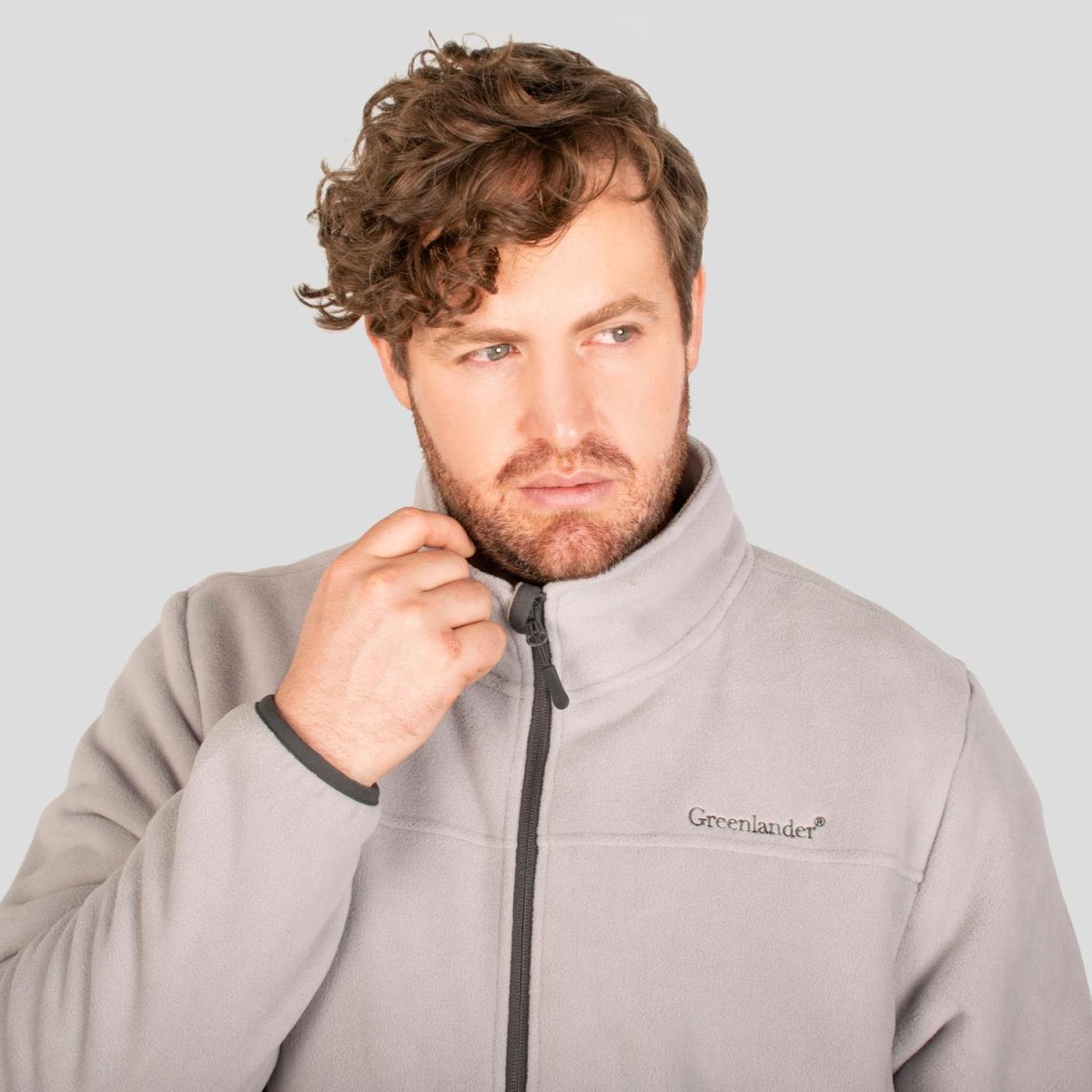 Chamarra fleece plus size para hombre con cuello alto y bolsillos Greenlander - Greenlander