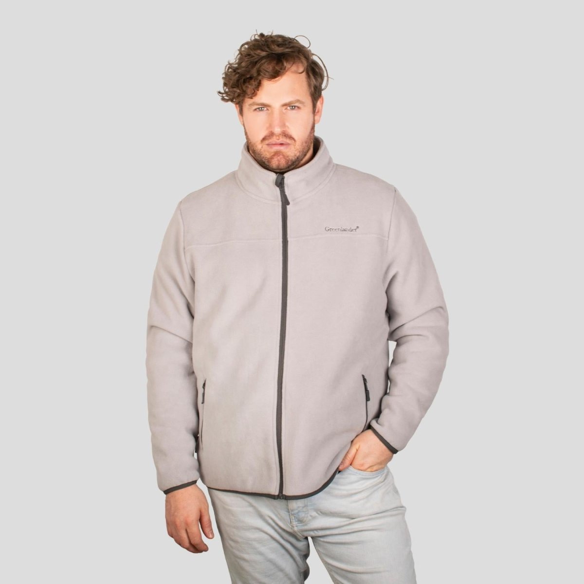 Chamarra fleece plus size para hombre con cuello alto y bolsillos Greenlander - Greenlander
