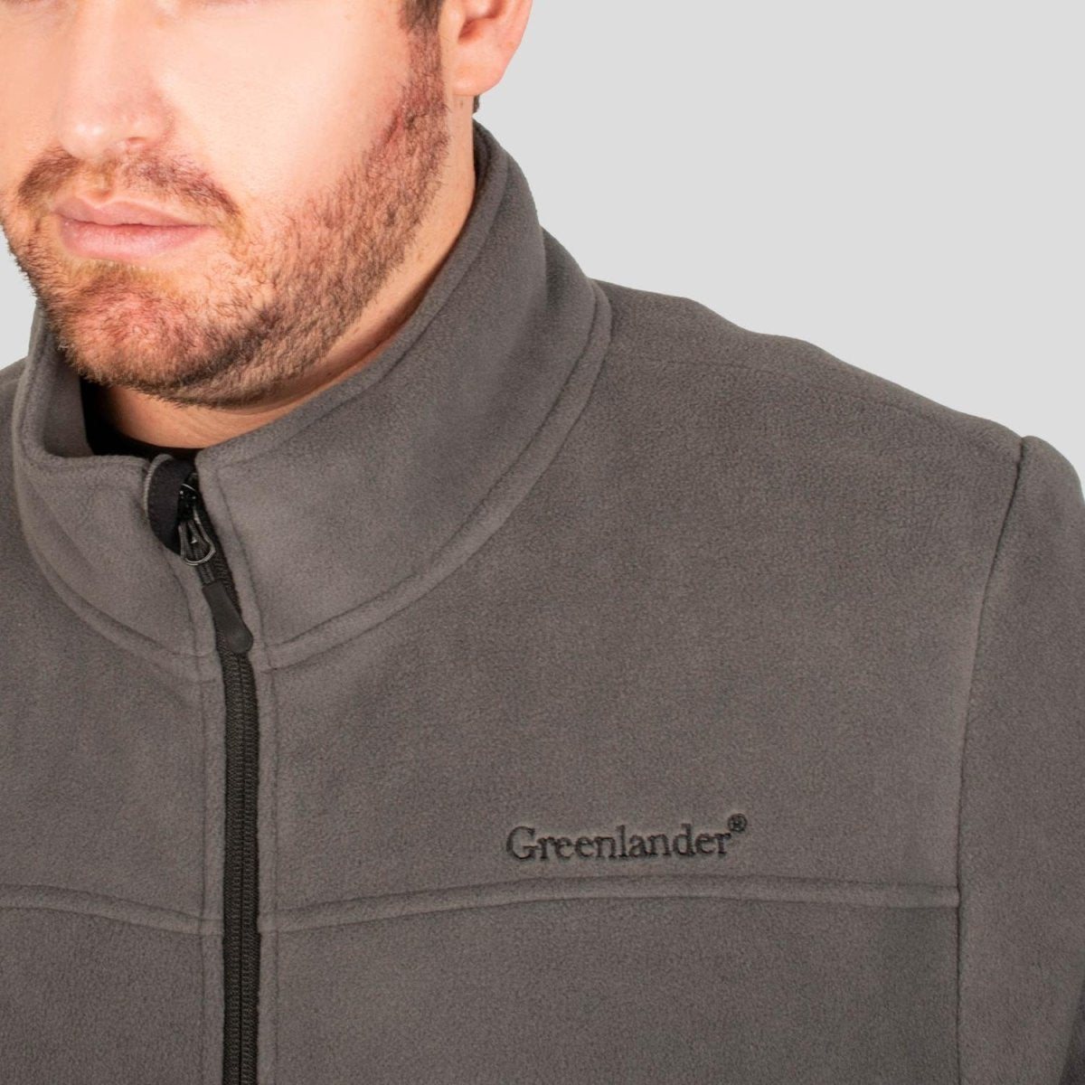 Chamarra fleece plus size para hombre con cuello alto y bolsillos Greenlander - Greenlander