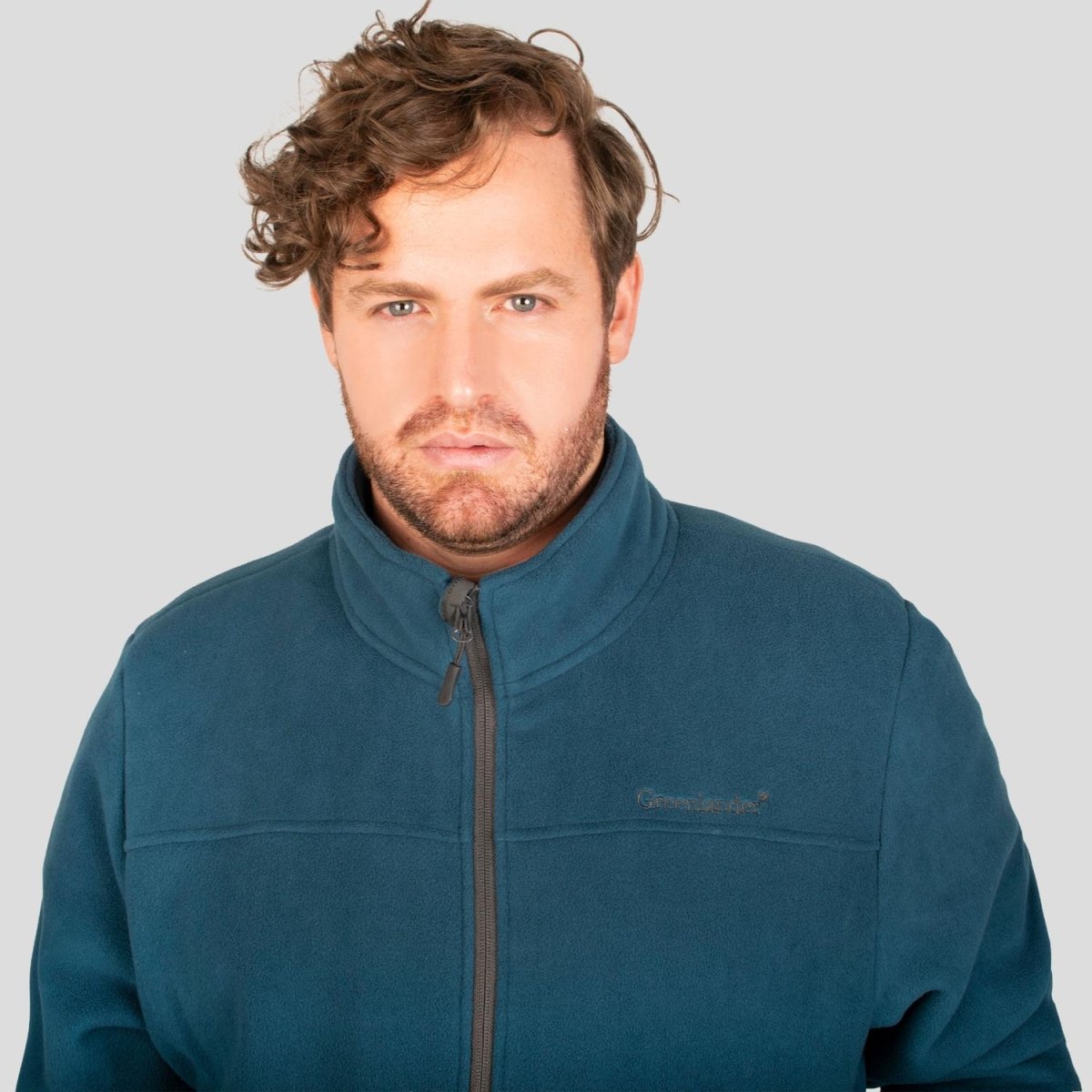 Chamarra fleece plus size para hombre con cuello alto y bolsillos Greenlander - Greenlander