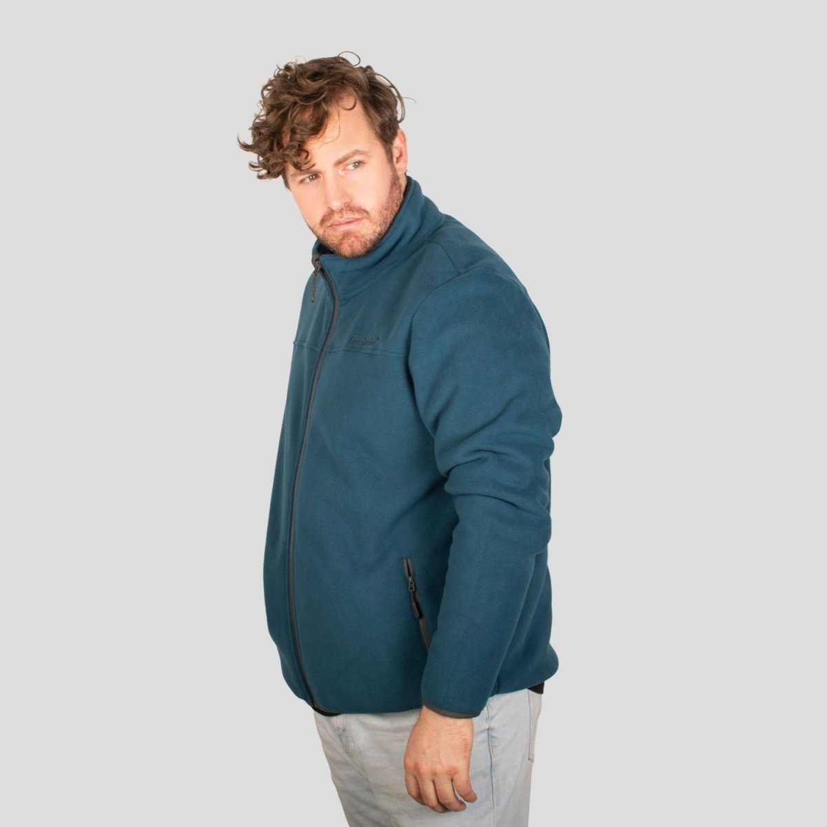 Chamarra fleece plus size para hombre con cuello alto y bolsillos Greenlander - Greenlander