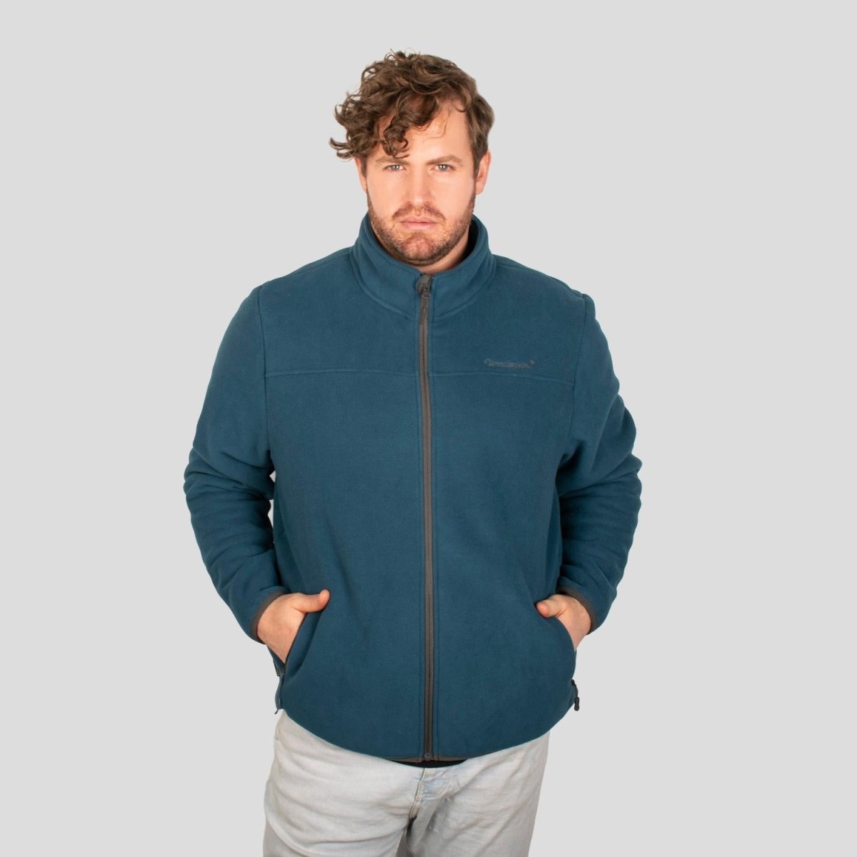 Chamarra fleece plus size para hombre con cuello alto y bolsillos Greenlander - Greenlander