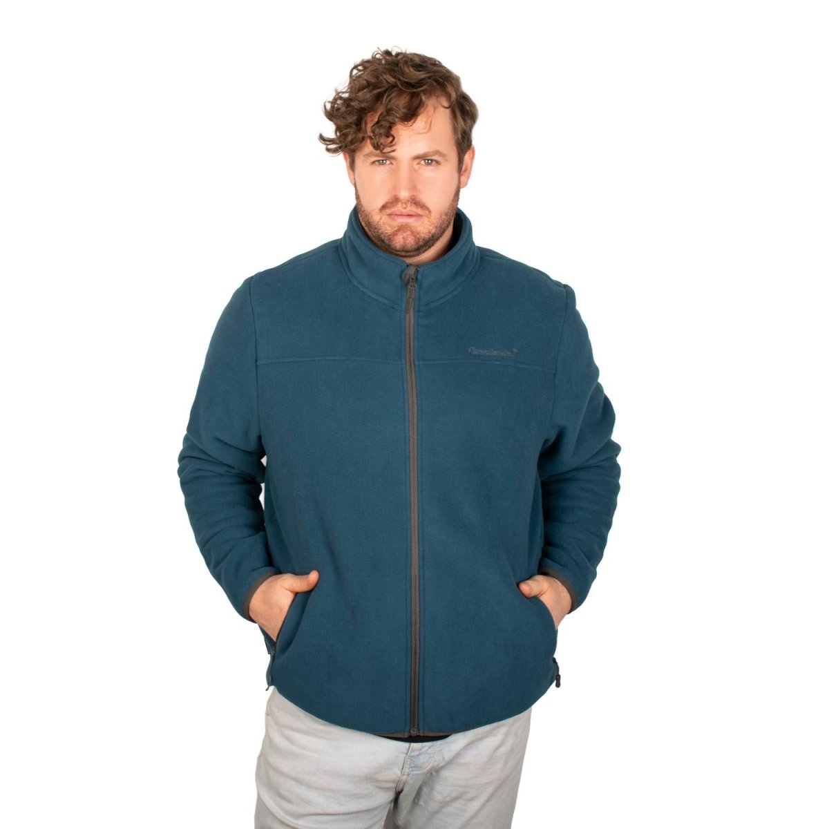 Chamarra fleece plus size para hombre con cuello alto y bolsillos Greenlander - Greenlander
