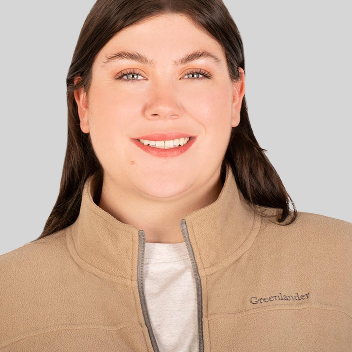 Chamarra fleece plus size para mujer con cuello alto y bolsillos Greenlander - Greenlander