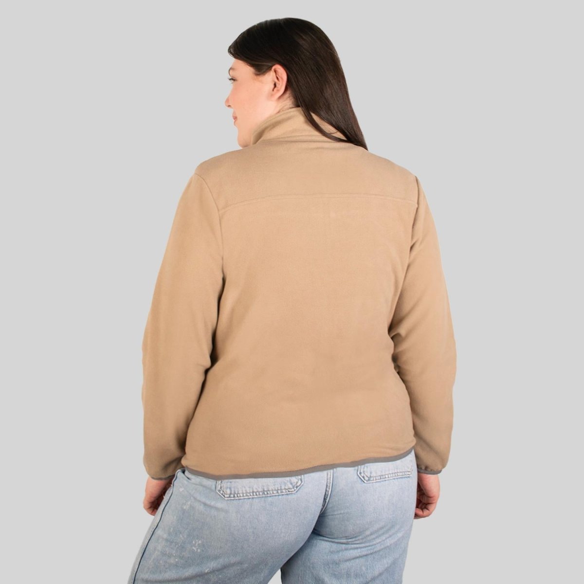 Chamarra fleece plus size para mujer con cuello alto y bolsillos Greenlander - Greenlander