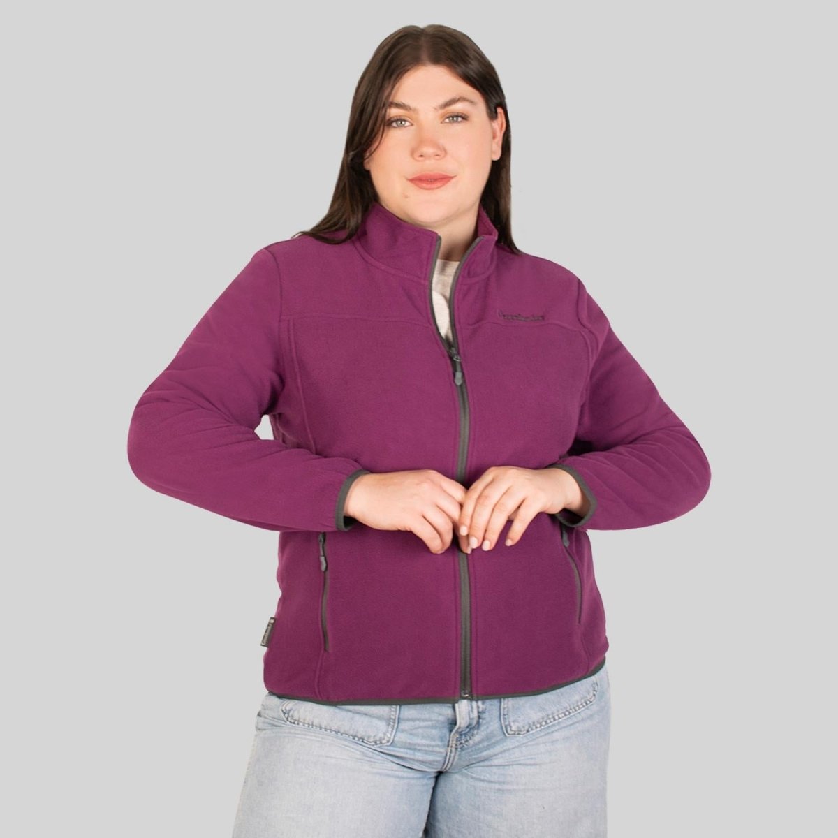 Chamarra fleece plus size para mujer con cuello alto y bolsillos Greenlander - Greenlander