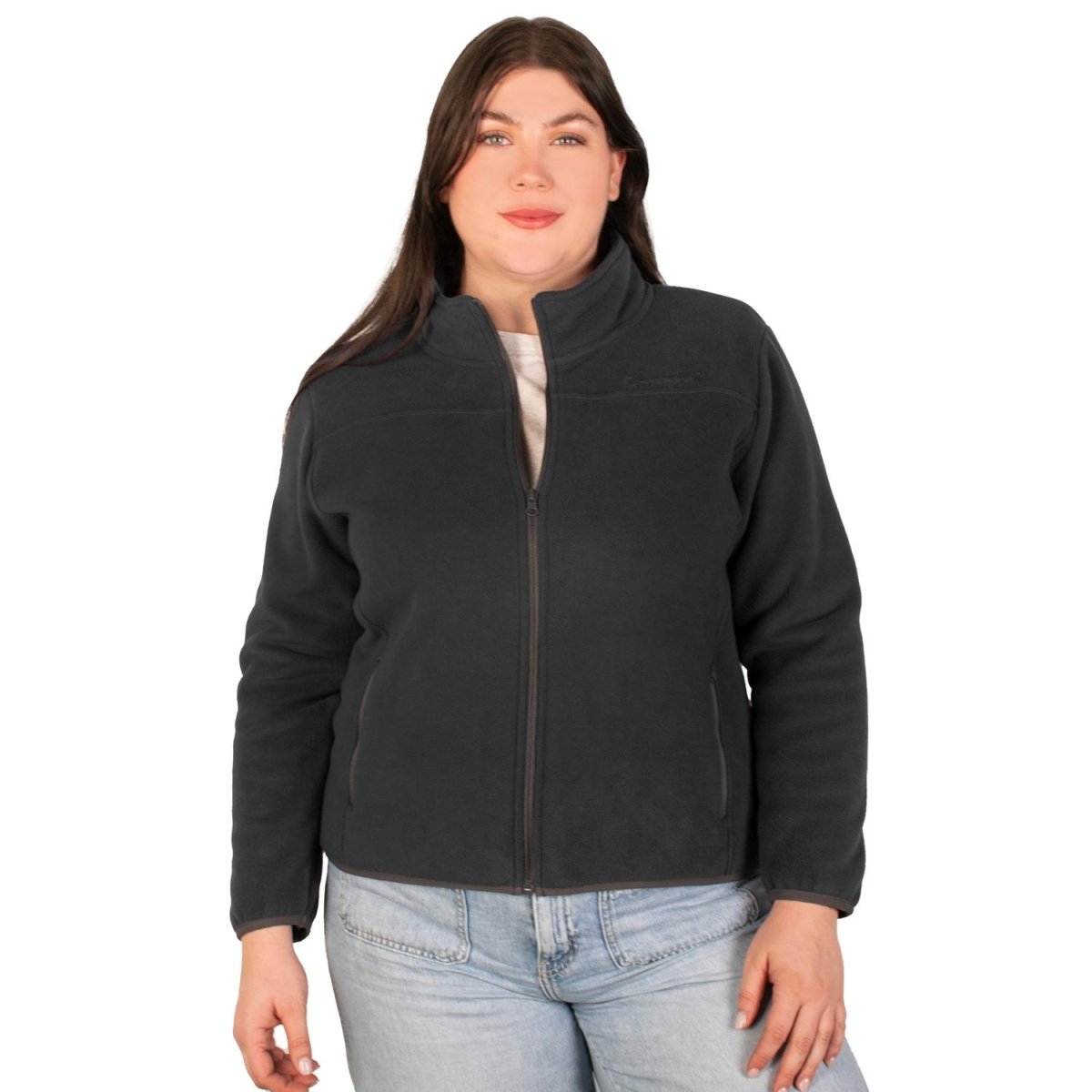 Chamarra fleece plus size para mujer con cuello alto y bolsillos Greenlander - Greenlander