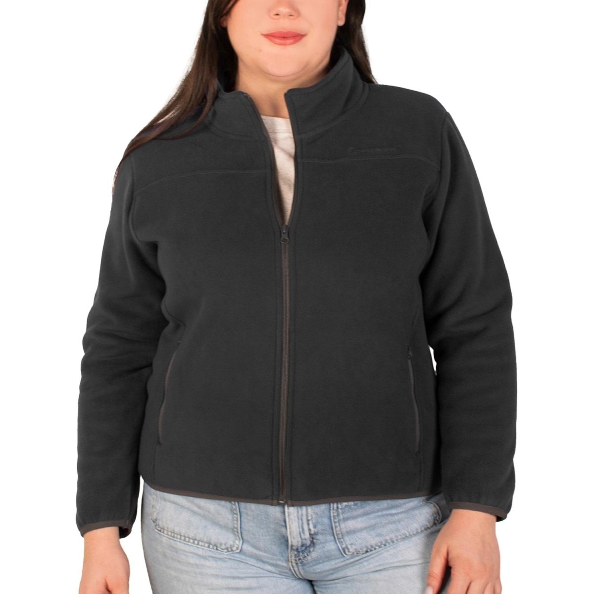 Chamarra fleece plus size para mujer con cuello alto y bolsillos Greenlander - Greenlander