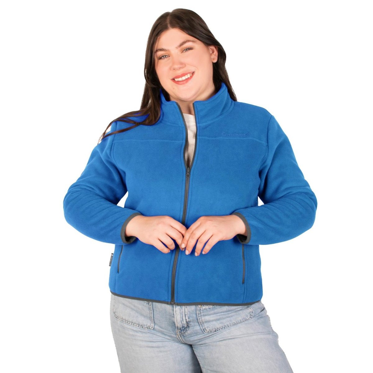 Chamarra fleece plus size para mujer con cuello alto y bolsillos Greenlander - Greenlander