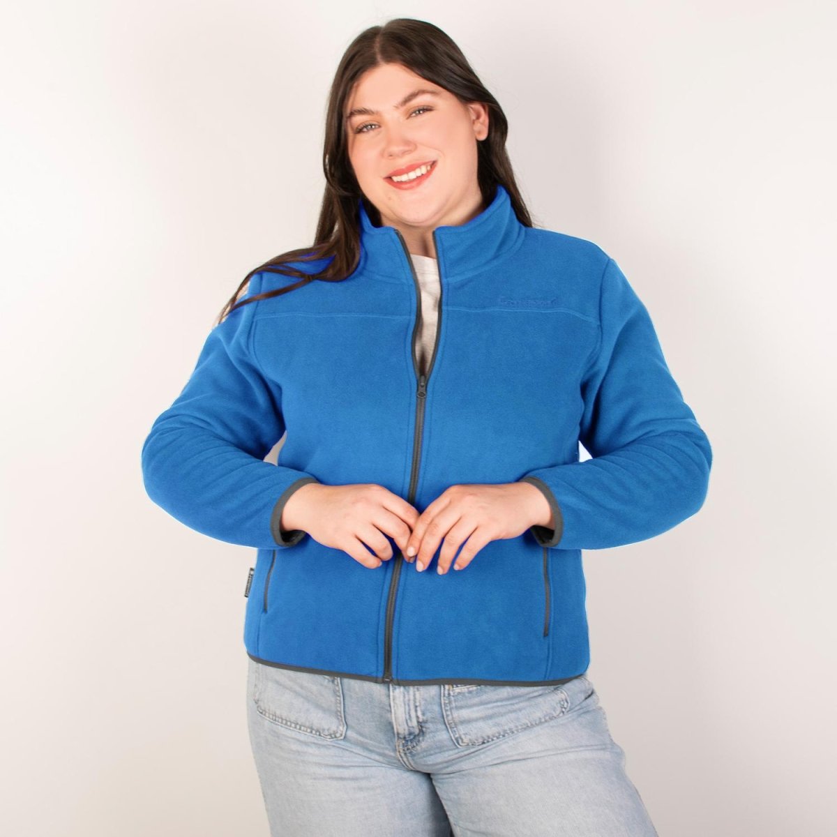 Chamarra fleece plus size para mujer con cuello alto y bolsillos Greenlander - Greenlander