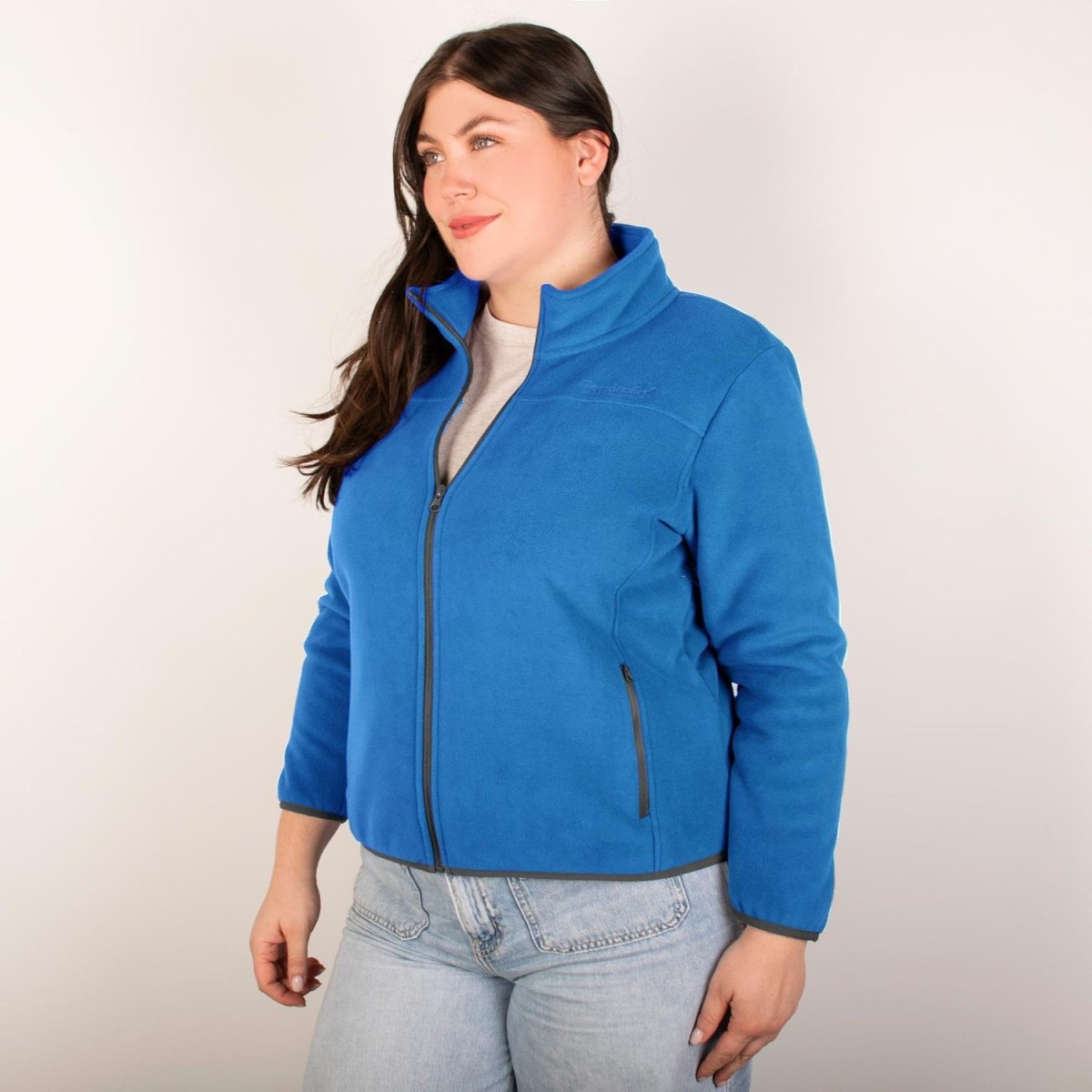 Chamarra fleece plus size para mujer con cuello alto y bolsillos Greenlander - Greenlander