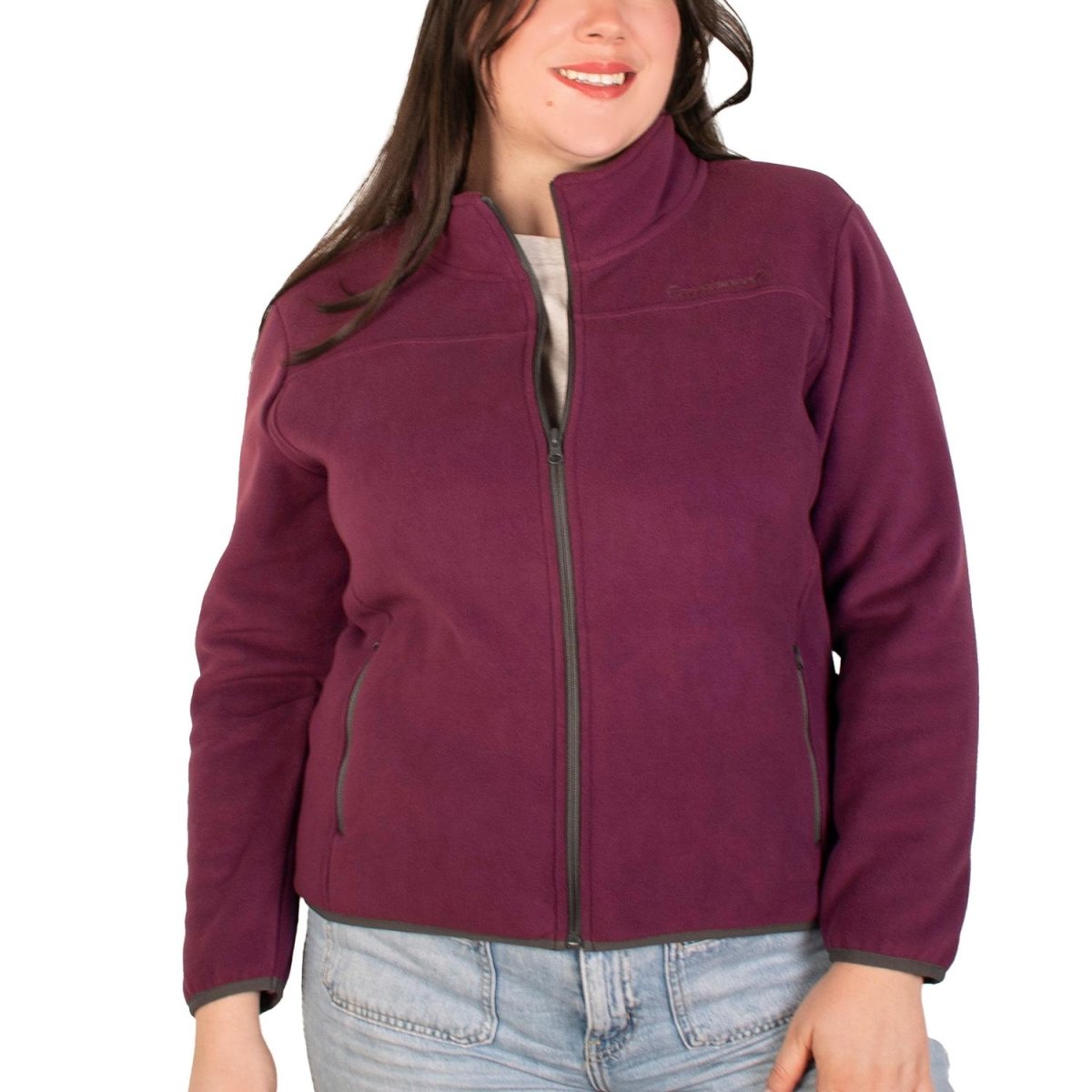 Chamarra fleece plus size para mujer con cuello alto y bolsillos Greenlander - Greenlander