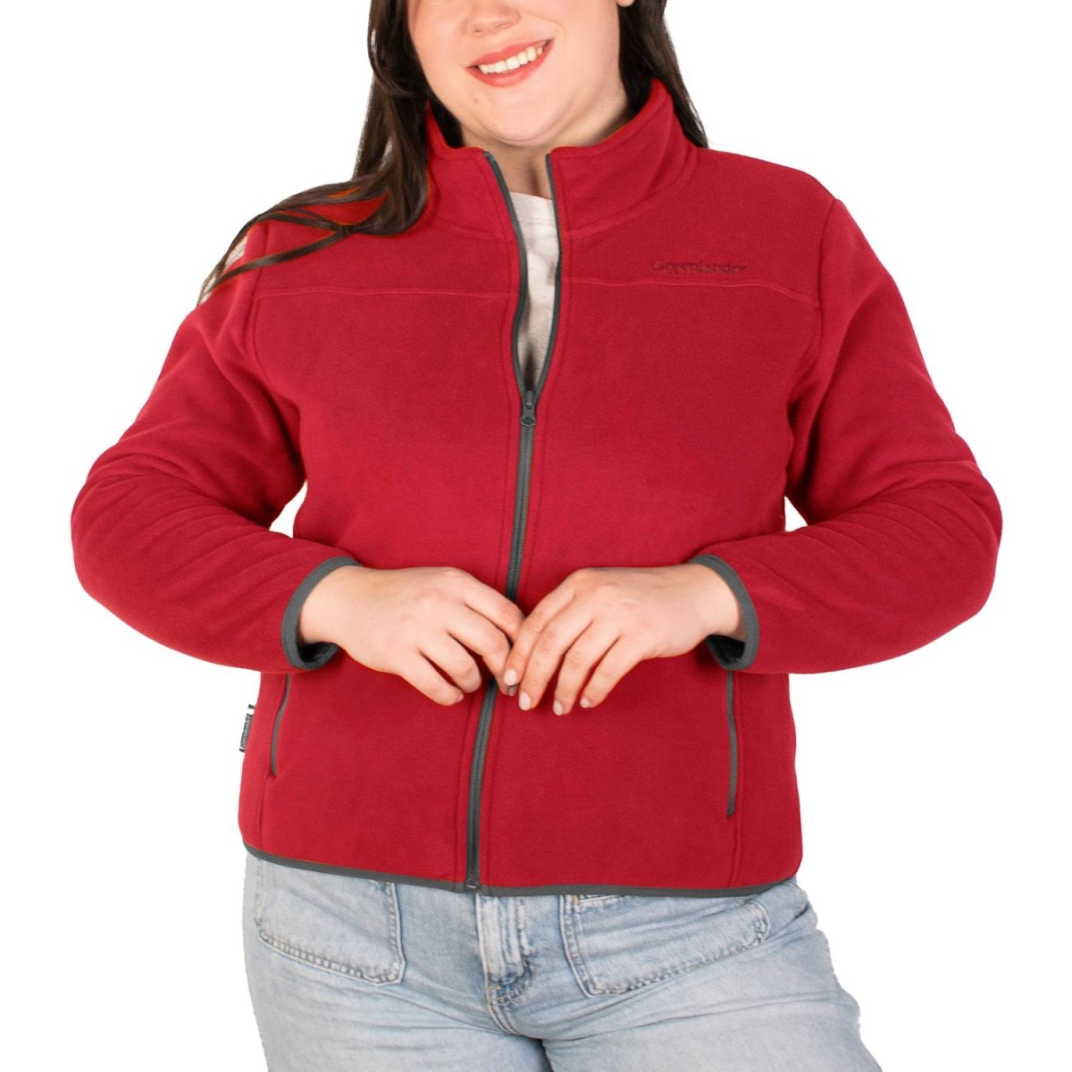 Chamarra fleece plus size para mujer con cuello alto y bolsillos Greenlander - Greenlander