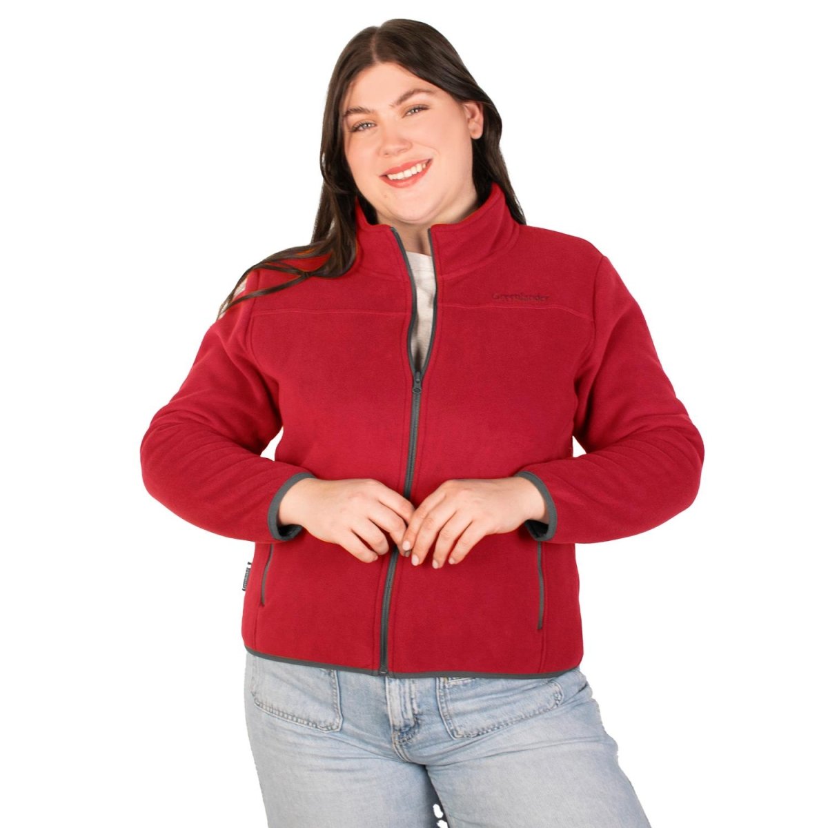 Chamarra fleece plus size para mujer con cuello alto y bolsillos Greenlander - Greenlander