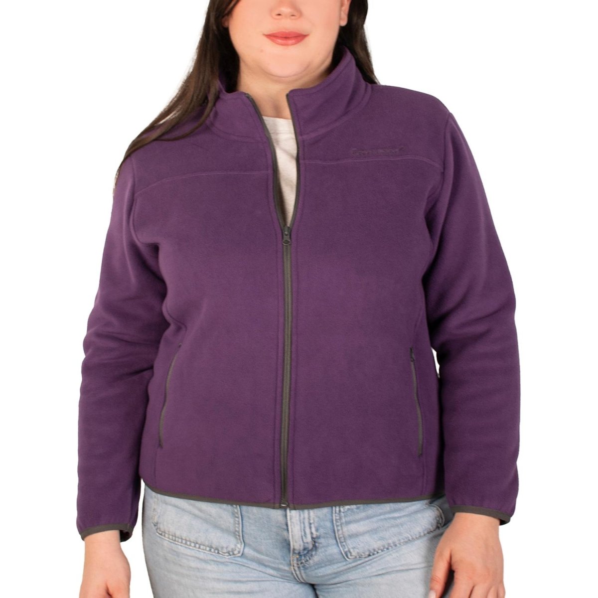 Chamarra fleece plus size para mujer con cuello alto y bolsillos Greenlander - Greenlander
