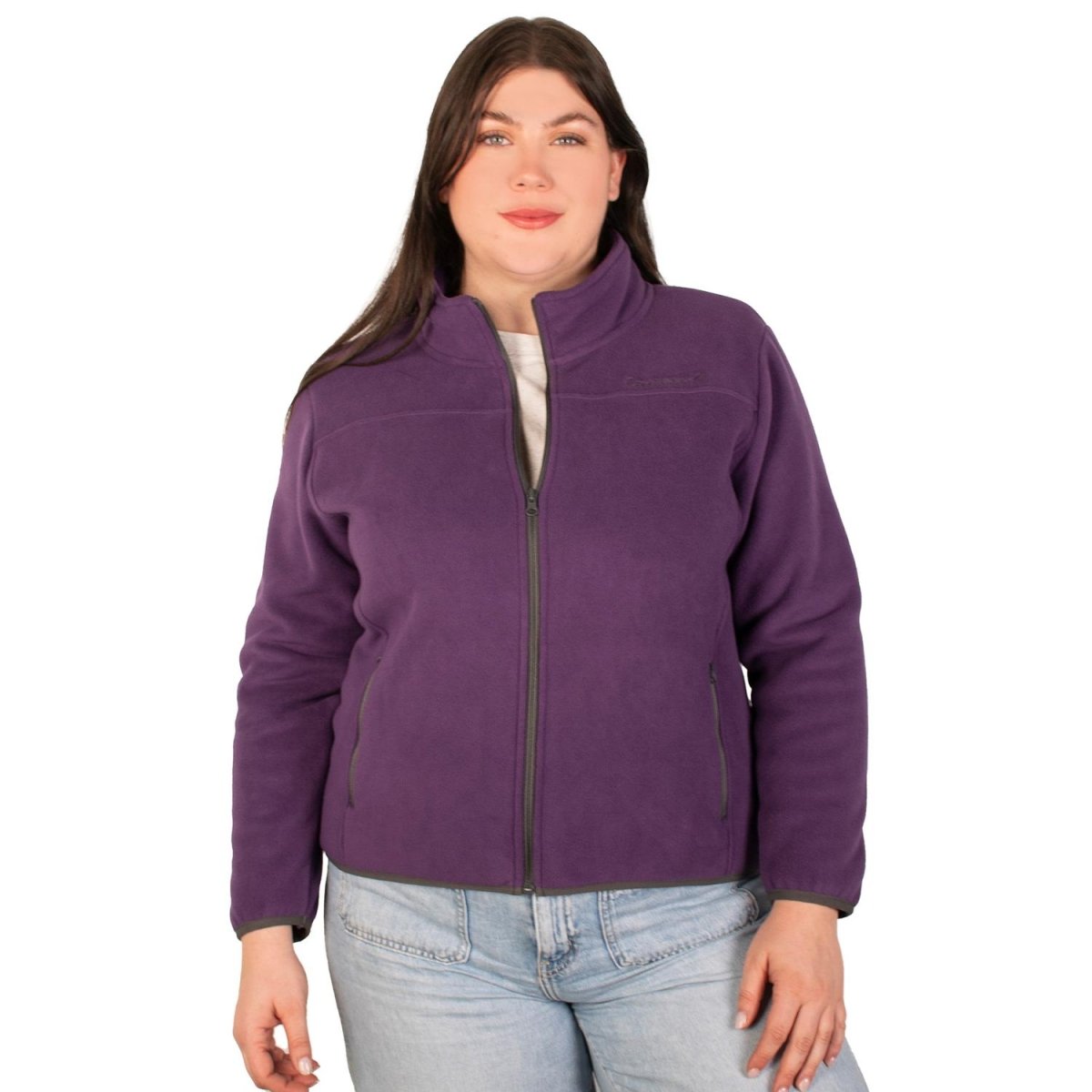 Chamarra fleece plus size para mujer con cuello alto y bolsillos Greenlander - Greenlander