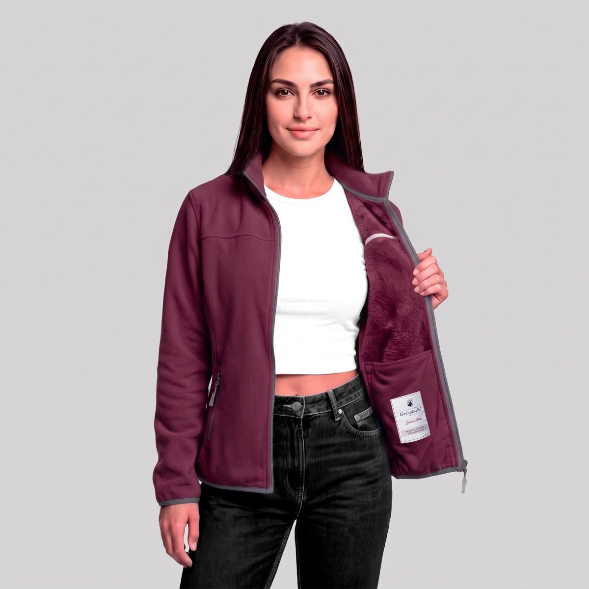 Chamarra Fleece Polar para Mujer con Forro Afelpado y Cuello Alto | Greenlander - Greenlander