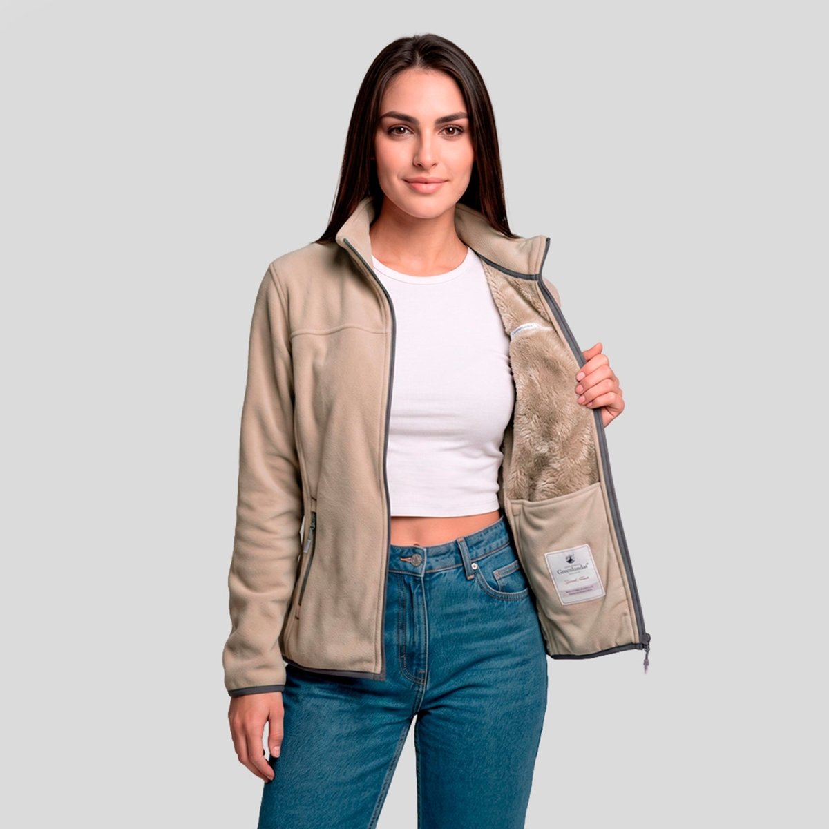 Chamarra Fleece Polar para Mujer con Forro Afelpado y Cuello Alto | Greenlander - Greenlander