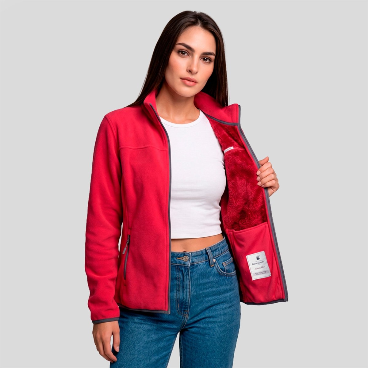 Chamarra Fleece Polar para Mujer con Forro Afelpado y Cuello Alto | Greenlander - Greenlander