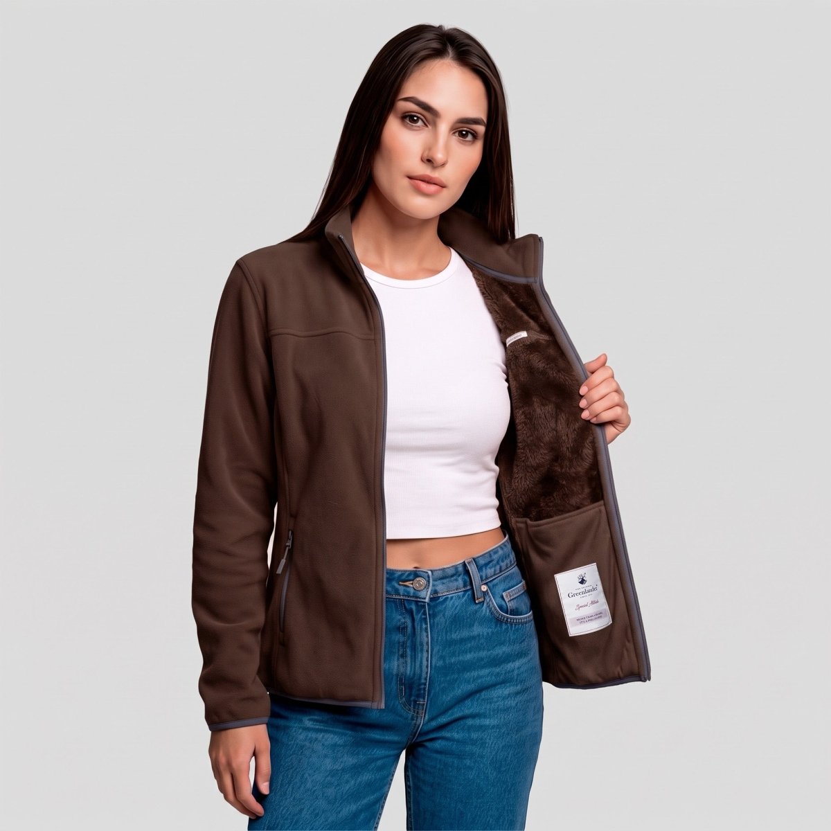 Chamarra Fleece Polar para Mujer con Forro Afelpado y Cuello Alto | Greenlander - Greenlander