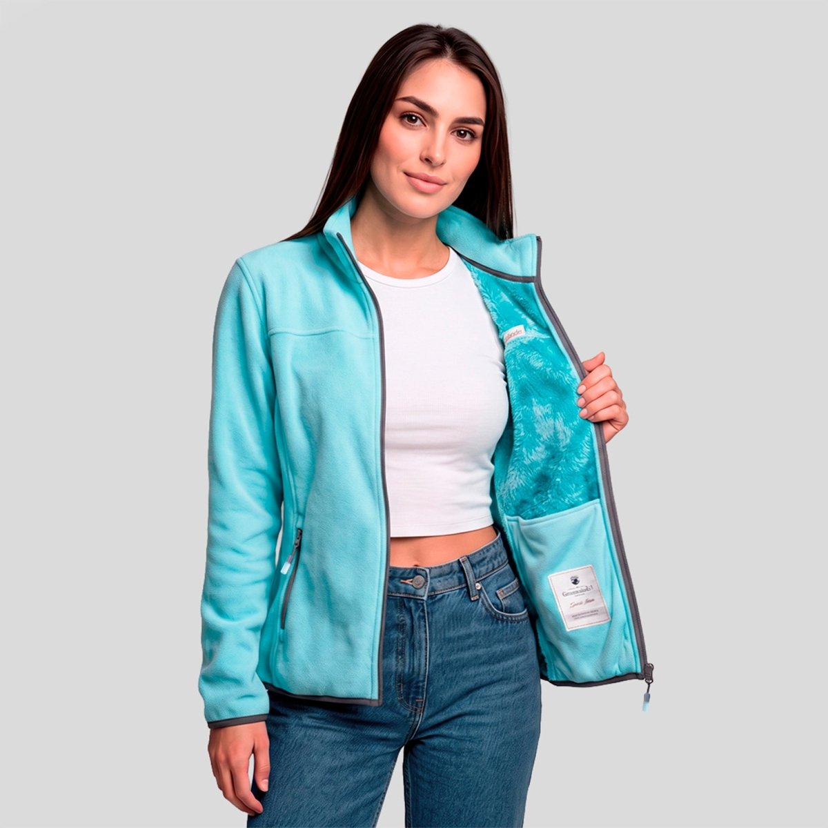 Chamarra Fleece Polar para Mujer con Forro Afelpado y Cuello Alto | Greenlander - Greenlander