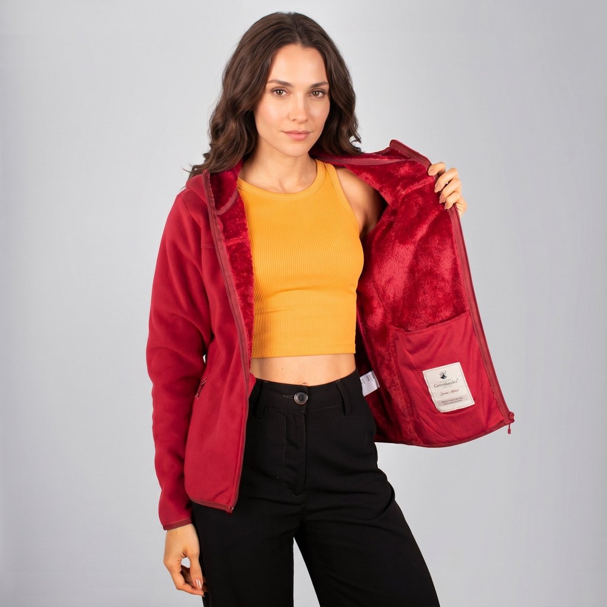 Chamarra Fleece Polar para Mujer con Gorro, Forro Afelpado y Bolsillos con Cierre | Greenlander - Greenlander