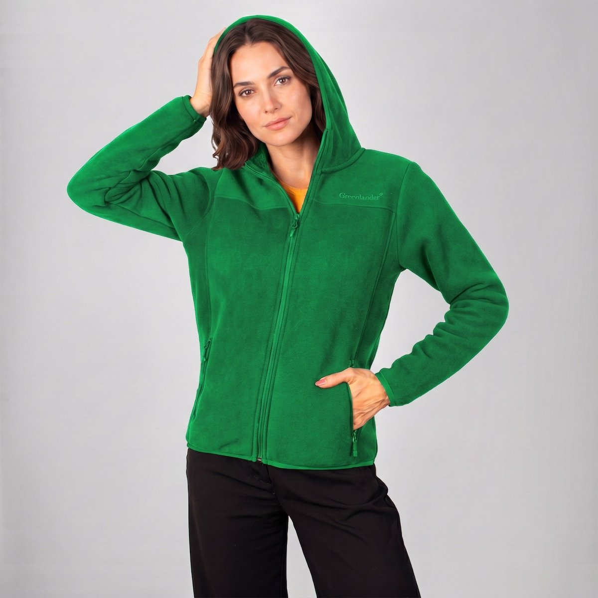 Chamarra Fleece Polar para Mujer con Gorro, Forro Afelpado y Bolsillos con Cierre | Greenlander - Greenlander