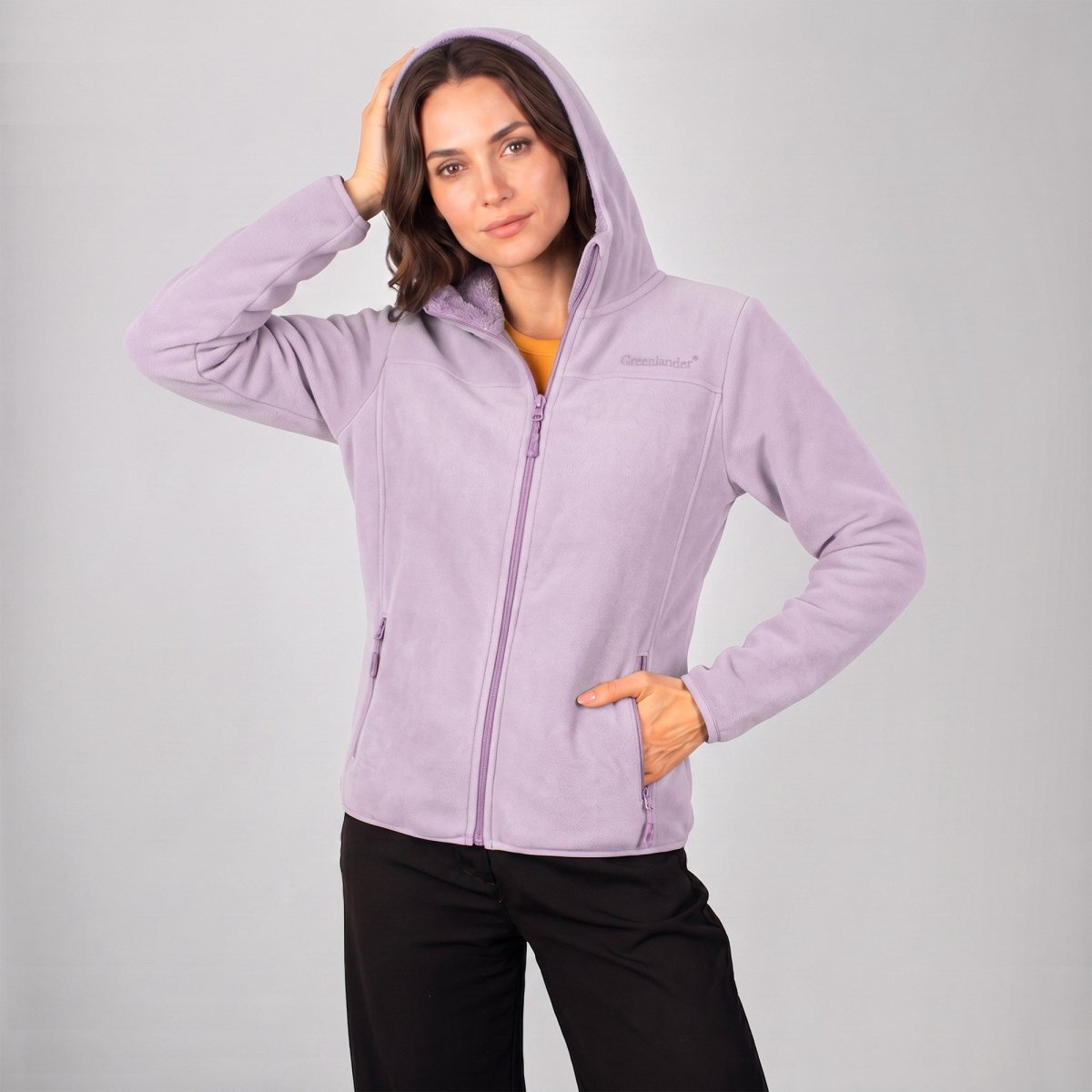 Chamarra Fleece Polar para Mujer con Gorro, Forro Afelpado y Bolsillos con Cierre | Greenlander - Greenlander