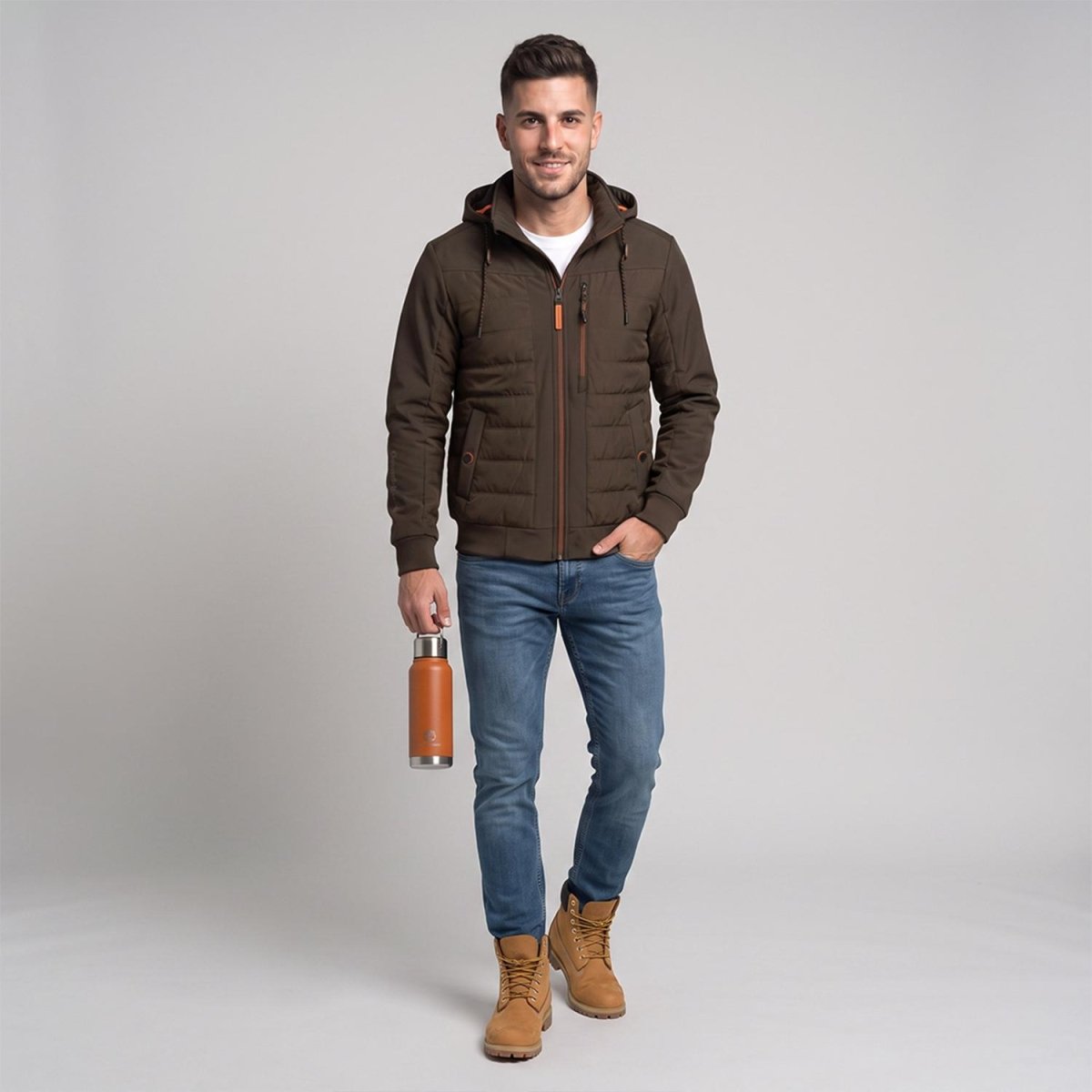 Chamarra Greenlander Capitonada con Gorro oculto para Hombre - Greenlander