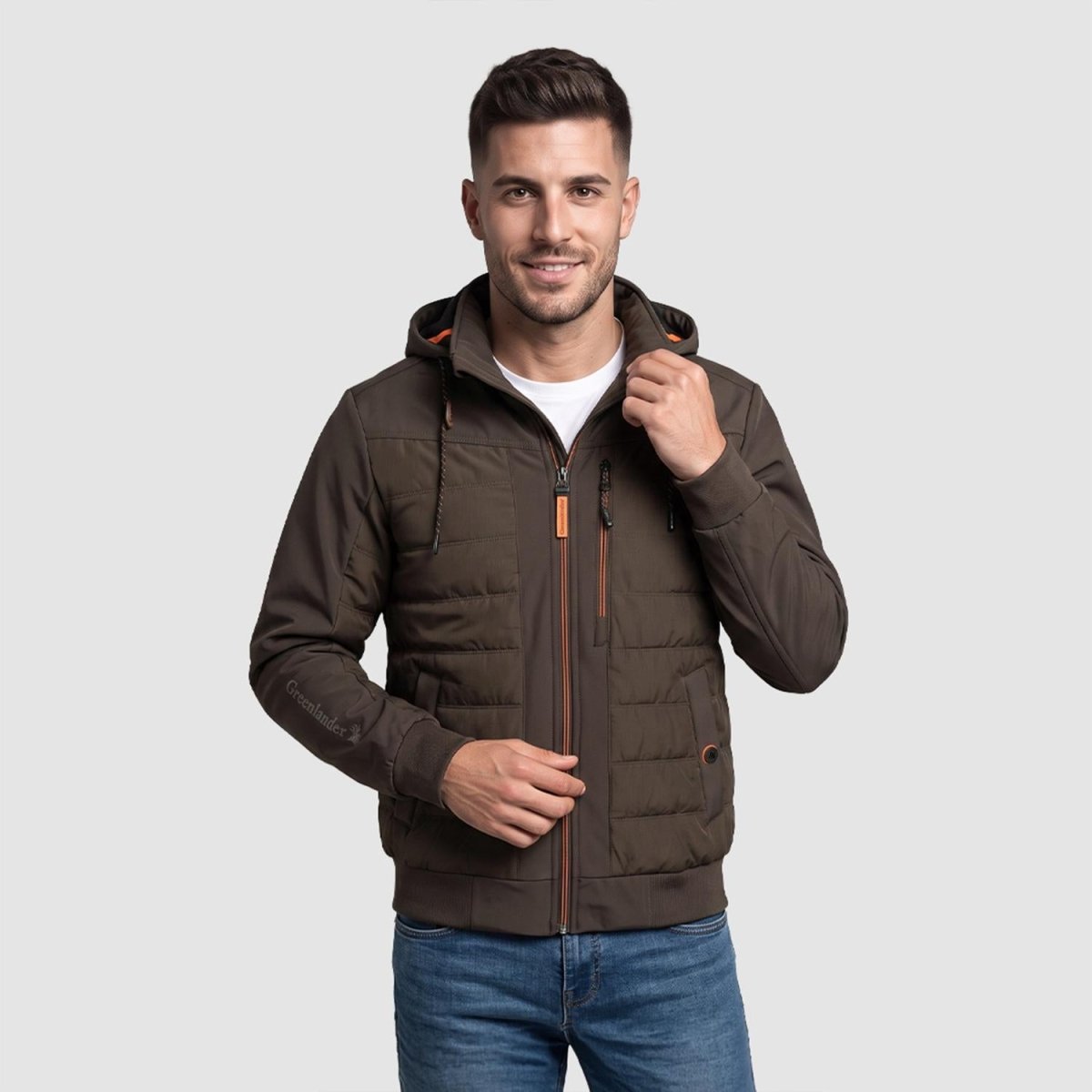 Chamarra Greenlander Capitonada con Gorro oculto para Hombre - Greenlander