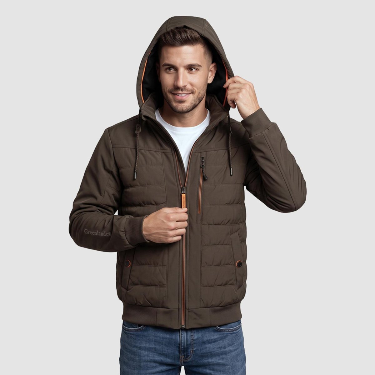 Chamarra Greenlander Capitonada con Gorro oculto para Hombre - Greenlander