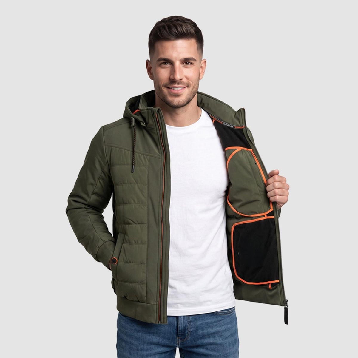 Chamarra Greenlander Capitonada con Gorro oculto para Hombre - Greenlander