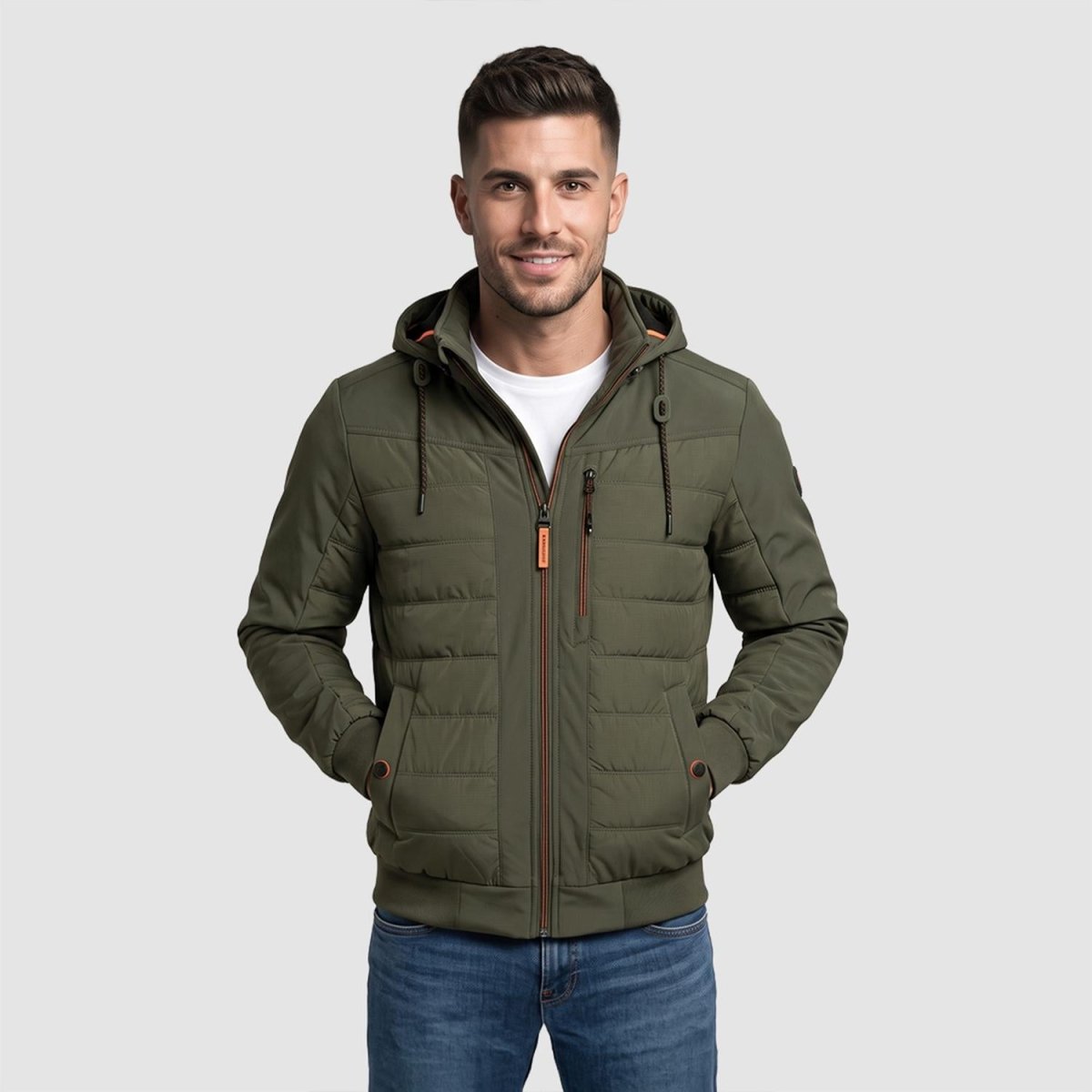 Chamarra Greenlander Capitonada con Gorro oculto para Hombre - Greenlander