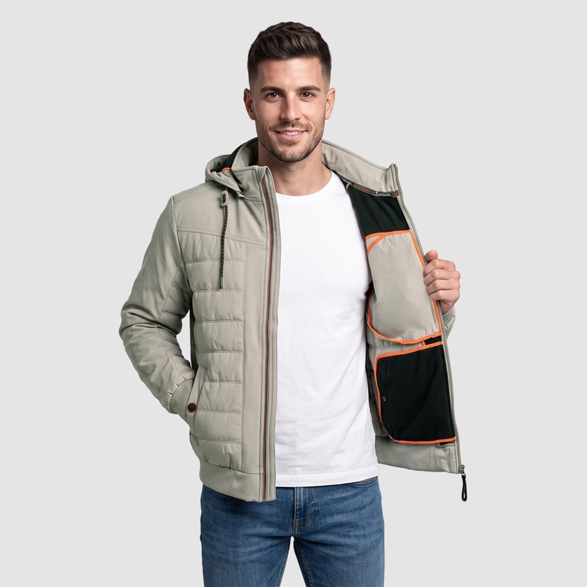 Chamarra Greenlander Capitonada con Gorro oculto para Hombre - Greenlander