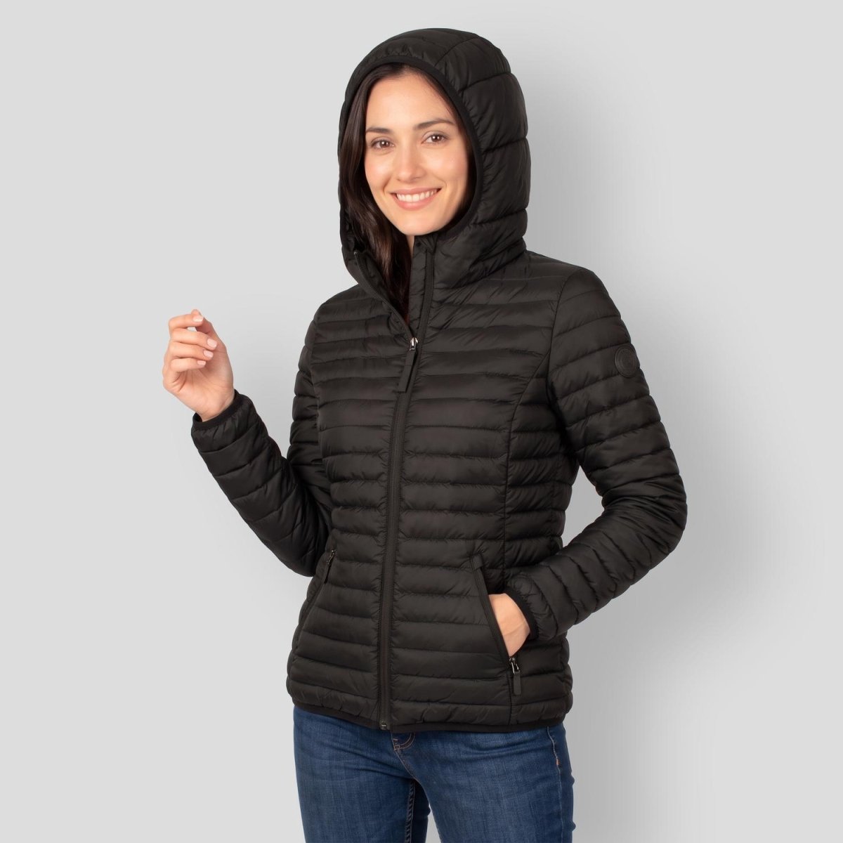 Chamarra Greenlander capitonada de pluma con gorro desmontable Mujer - Greenlander
