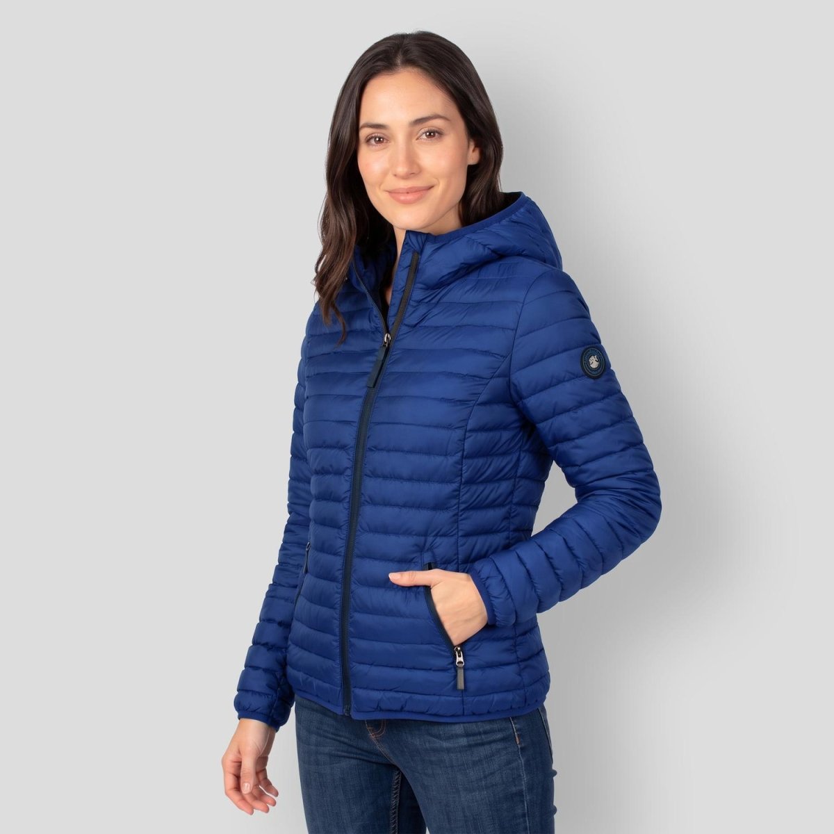 Chamarra Greenlander capitonada de pluma con gorro desmontable Mujer - Greenlander