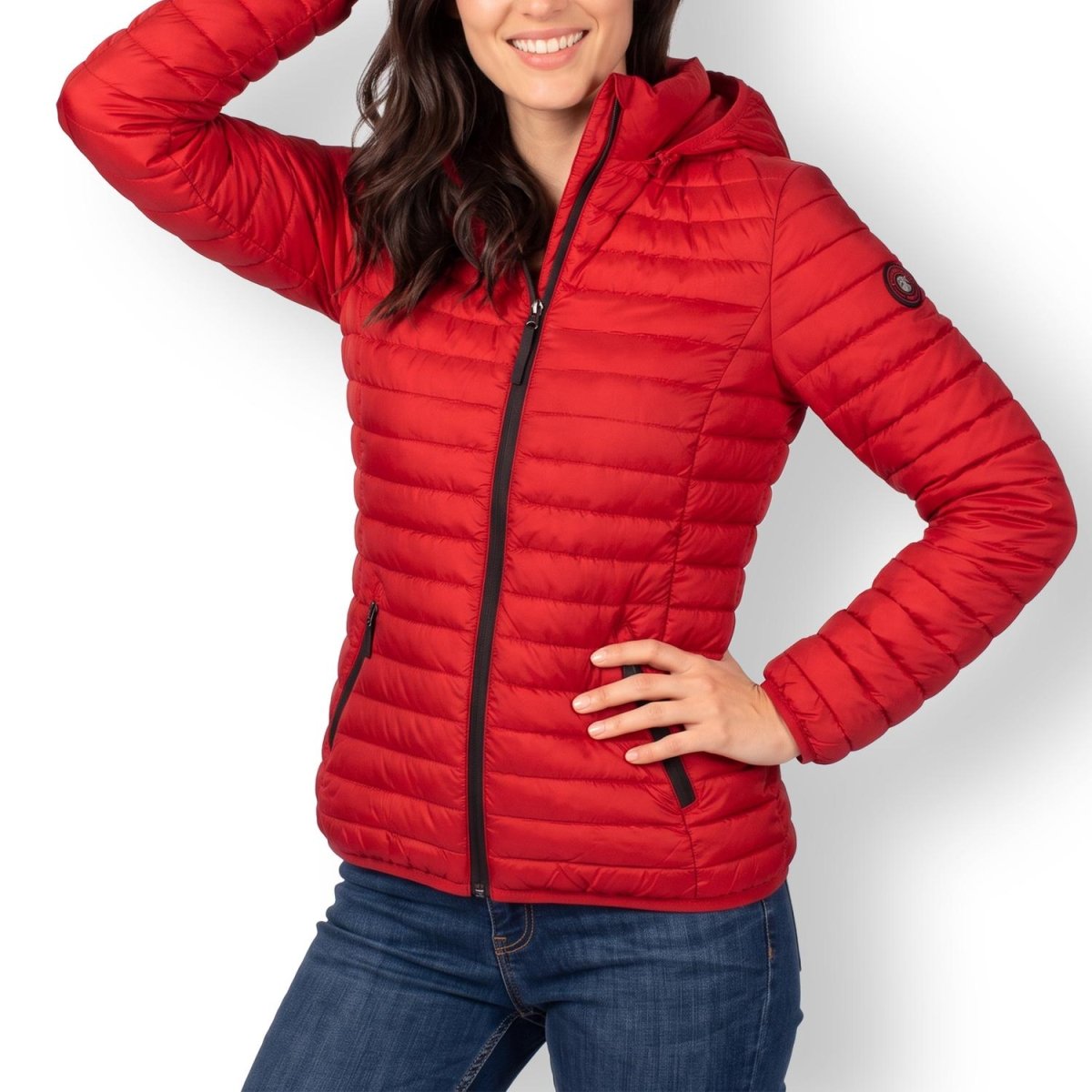 Chamarra Greenlander capitonada de pluma con gorro desmontable Mujer - Greenlander