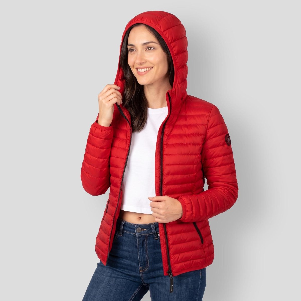 Chamarra Greenlander capitonada de pluma con gorro desmontable Mujer - Greenlander
