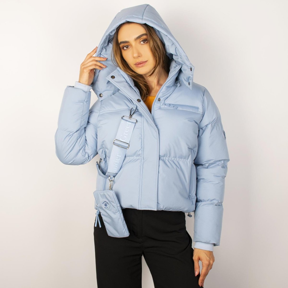 Chamarra Greenlander corta capitonada para mujer con capucha desmontable - Greenlander