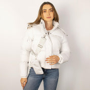 Chamarra Greenlander corta capitonada para mujer con capucha desmontable - Greenlander