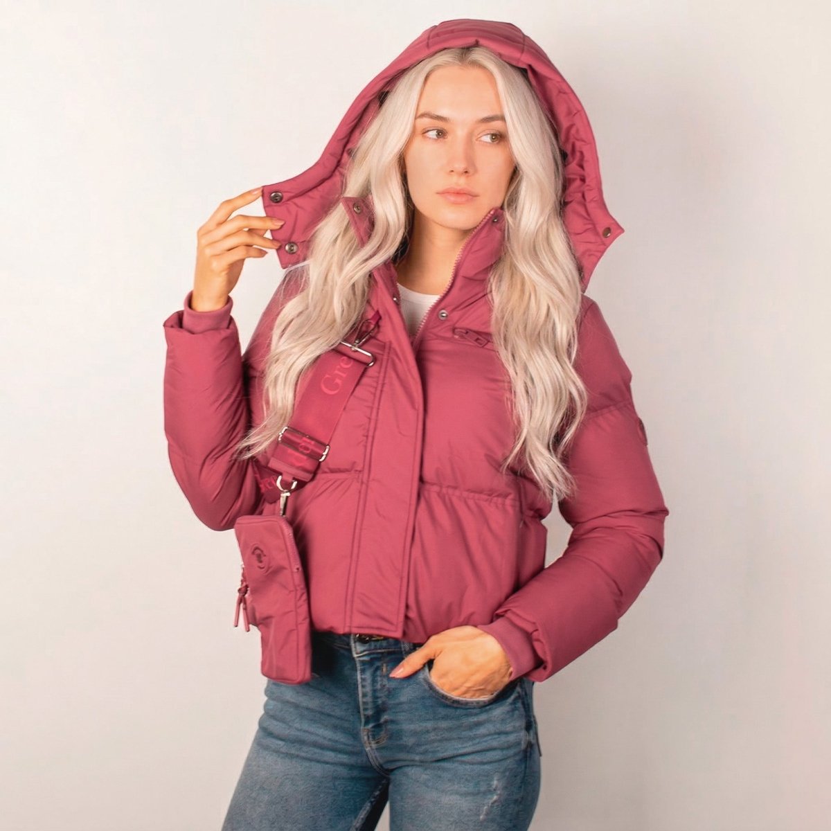 Chamarra Greenlander corta capitonada para mujer con capucha desmontable - Greenlander