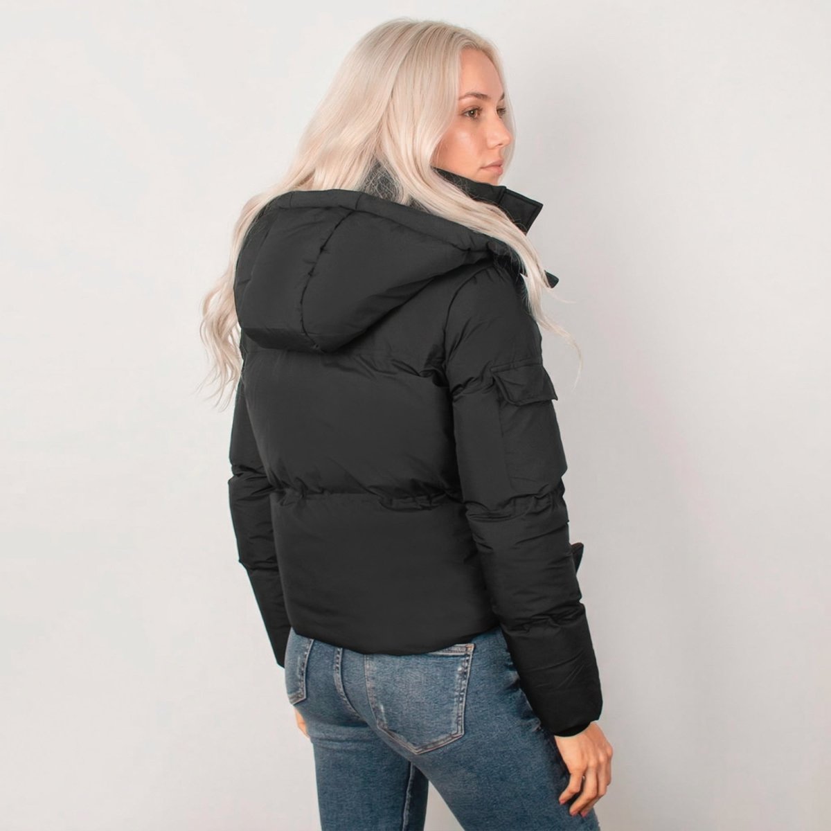 Chamarra Greenlander corta capitonada para mujer con capucha desmontable - Greenlander