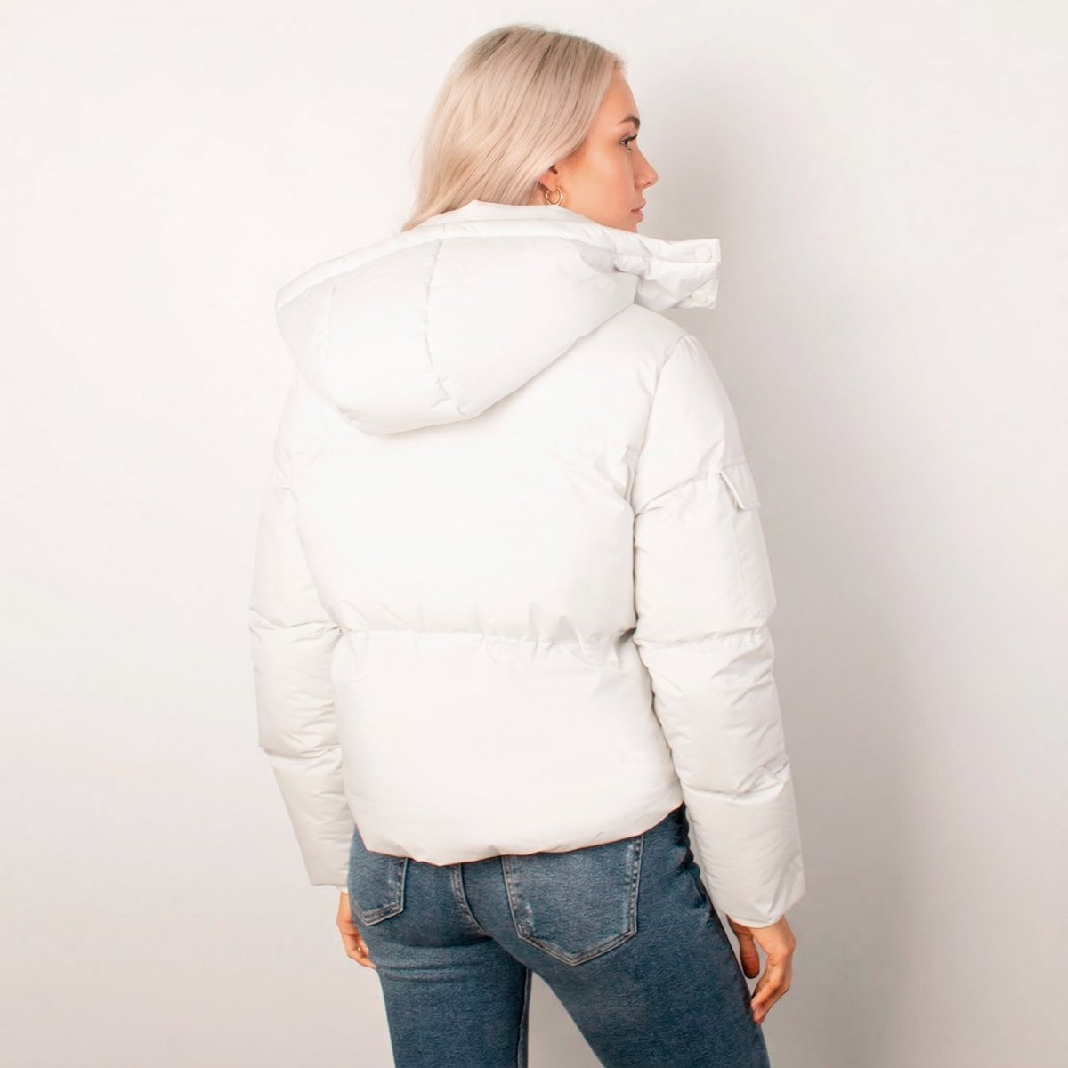 Chamarra Greenlander corta capitonada para mujer con capucha desmontable - Greenlander