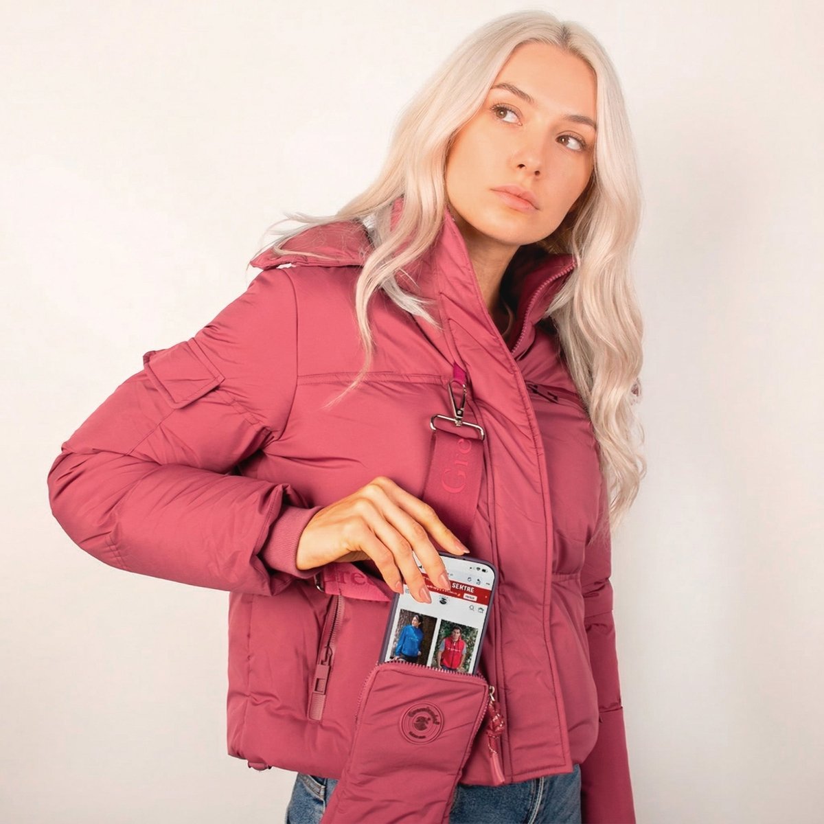 Chamarra Greenlander corta capitonada para mujer con capucha desmontable - Greenlander