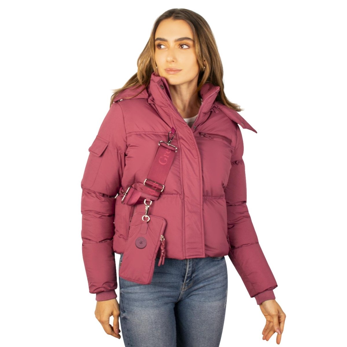 Chamarra Greenlander corta capitonada para mujer con capucha desmontable - Greenlander