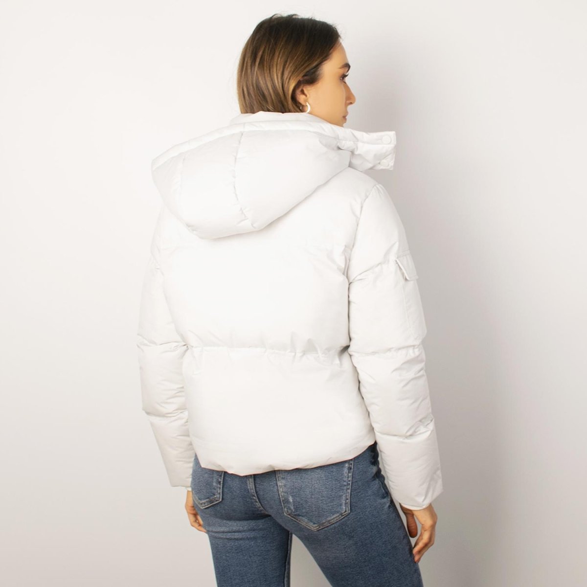 Chamarra Greenlander corta capitonada para mujer con capucha desmontable - Greenlander